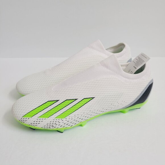 NEW Adidas X Speedportal.3 FG Laceless Soccer Cleats HP9718 Size 9.5 White Green - Picture 1 of 9